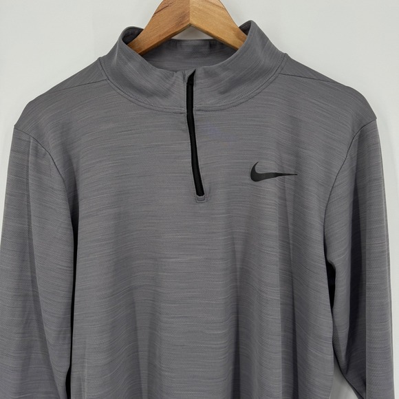 Nike Tops - Nike Dri-FIT Gray Long Sleeve 1/4 Zip Pullover Athletic Top Women's Medium